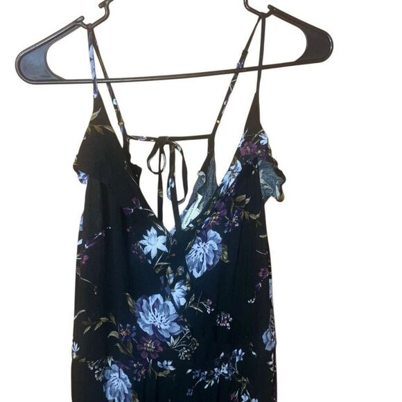 403. American eagle floral v neck jumpsuit size large - Picture 4 of 11